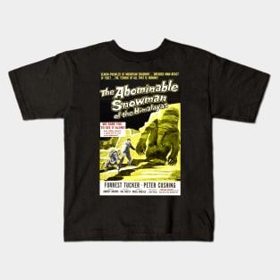 Classic Sci-Fi Movie Poster - The Abominable Snowman Kids T-Shirt